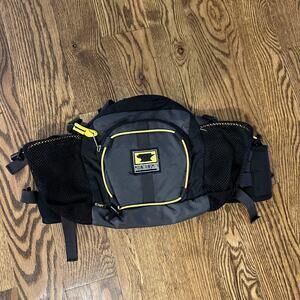Mountainsmith Lumbar Waist Pack Hiking Belt Bag Black Yellow Outdoor Gear 34x9in